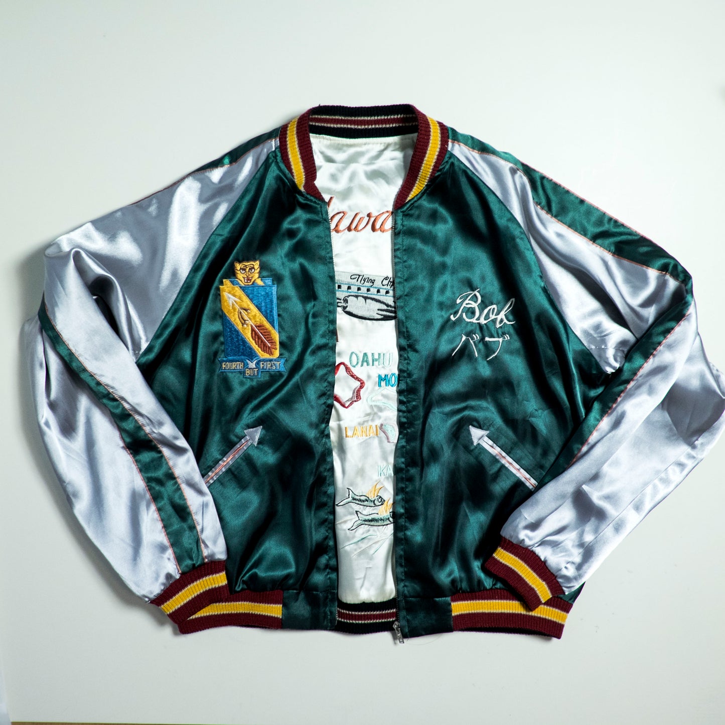 Vintage Tailor Toyo TT11145 Reversible Sukajan XL 335th Chiefs Chitose Hawaii Pan Am Flying Clippers Souvenir Jacket M-L
