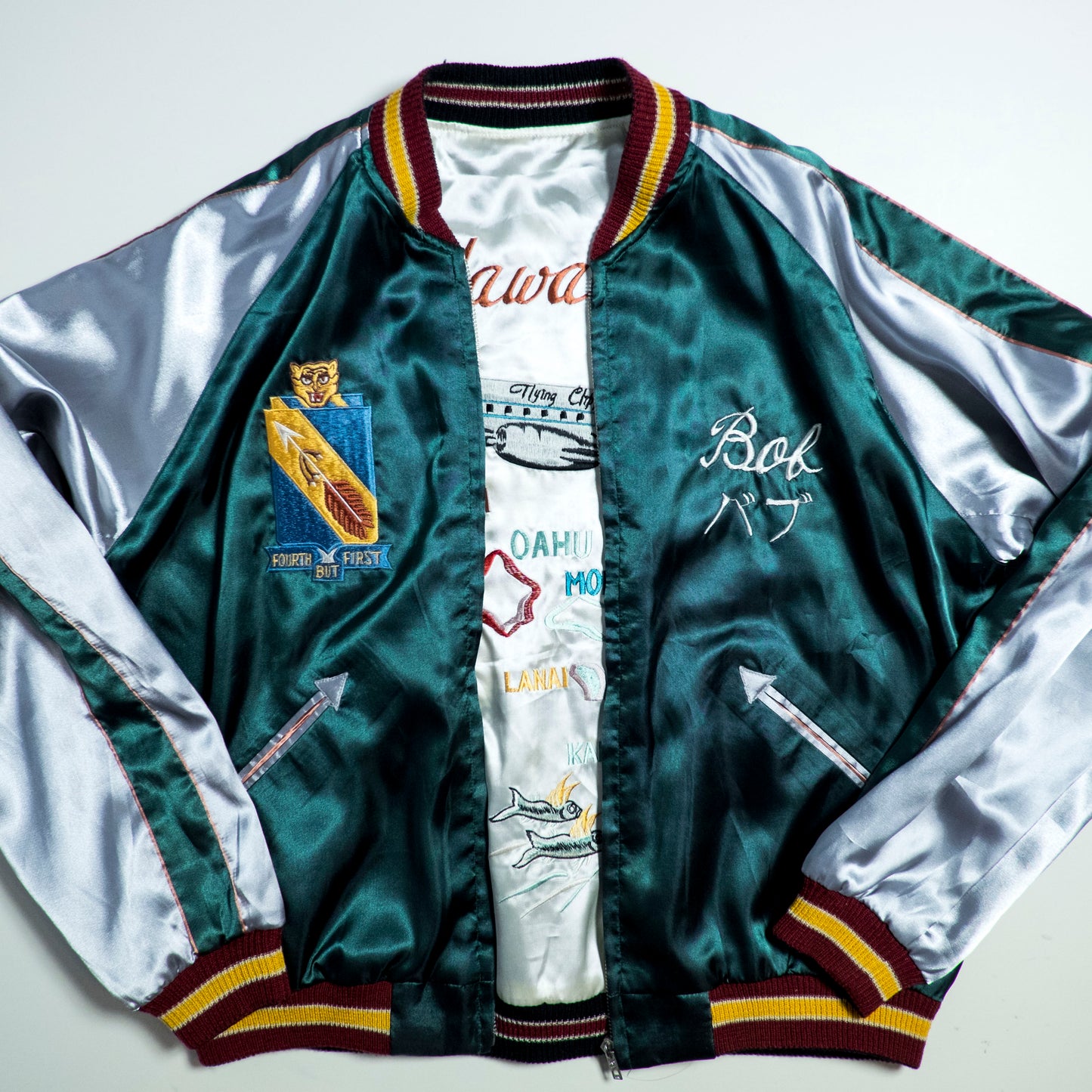 Vintage Tailor Toyo TT11145 Reversible Sukajan XL 335th Chiefs Chitose Hawaii Pan Am Flying Clippers Souvenir Jacket M-L