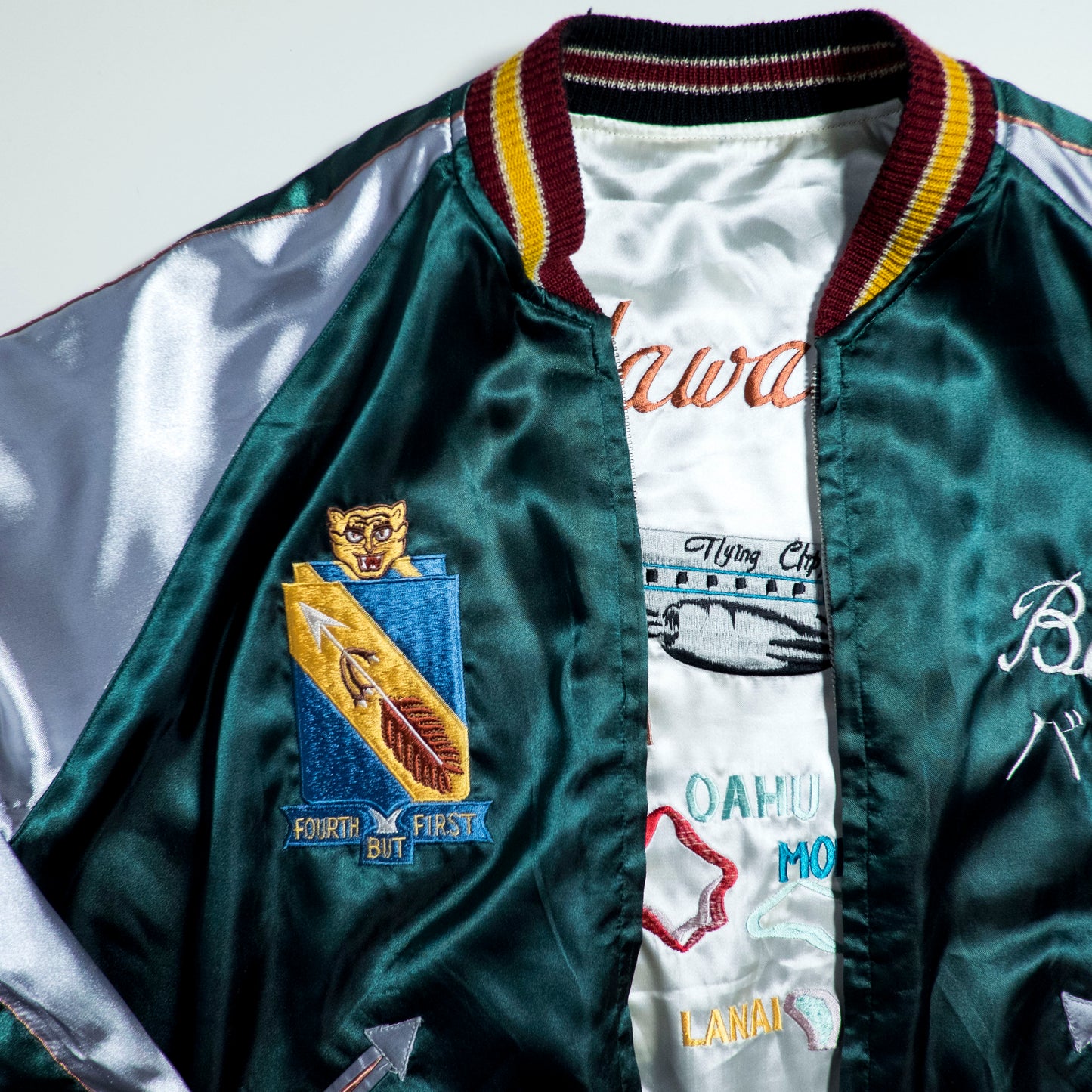 Vintage Tailor Toyo TT11145 Reversible Sukajan XL 335th Chiefs Chitose Hawaii Pan Am Flying Clippers Souvenir Jacket M-L
