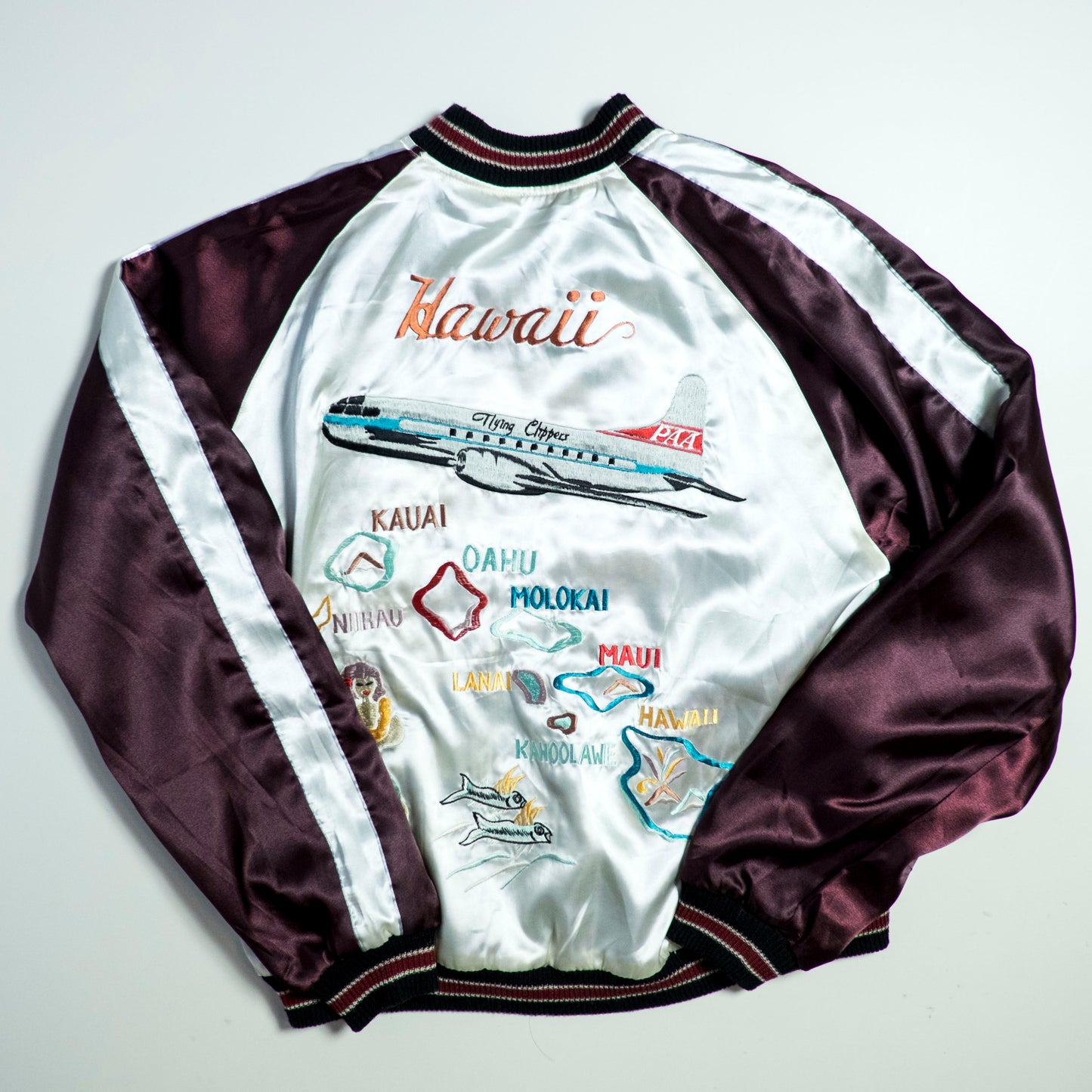 Vintage Tailor Toyo TT11145 Reversible Sukajan XL 335th Chiefs Chitose Hawaii Pan Am Flying Clippers Souvenir Jacket M-L
