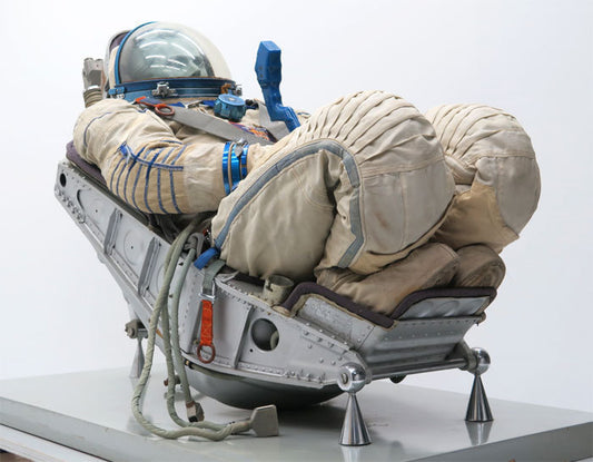Authentic Soyuz Space Suit Sokol KV-2 + Kazbek Seat Museum Grade USSR Soviet Spaceflight Artifact Group Display Ready Large Cargo
