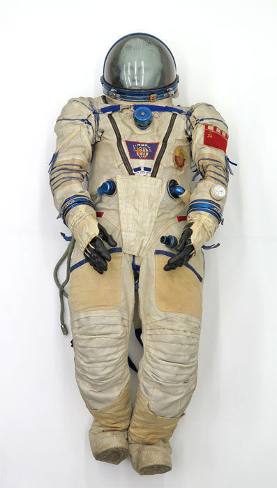 Authentic Soyuz Space Suit Sokol KV-2 + Kazbek Seat Museum Grade USSR Soviet Spaceflight Artifact Group Display Ready Large Cargo