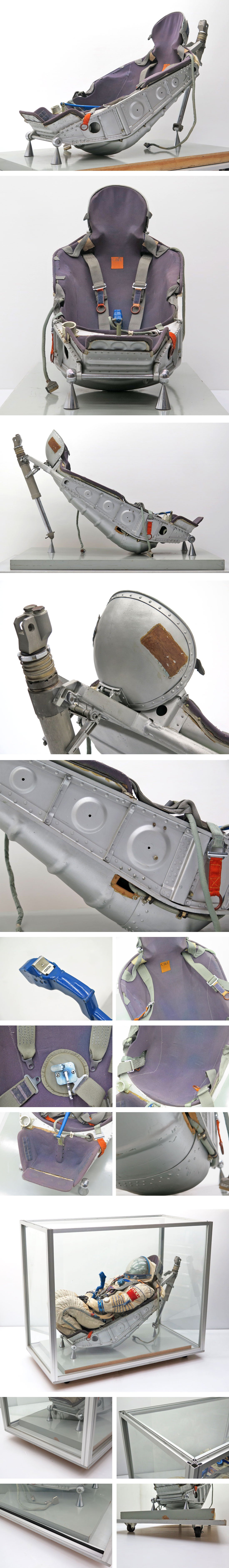 Authentic Soyuz Space Suit Sokol KV-2 + Kazbek Seat Museum Grade USSR Soviet Spaceflight Artifact Group Display Ready Large Cargo