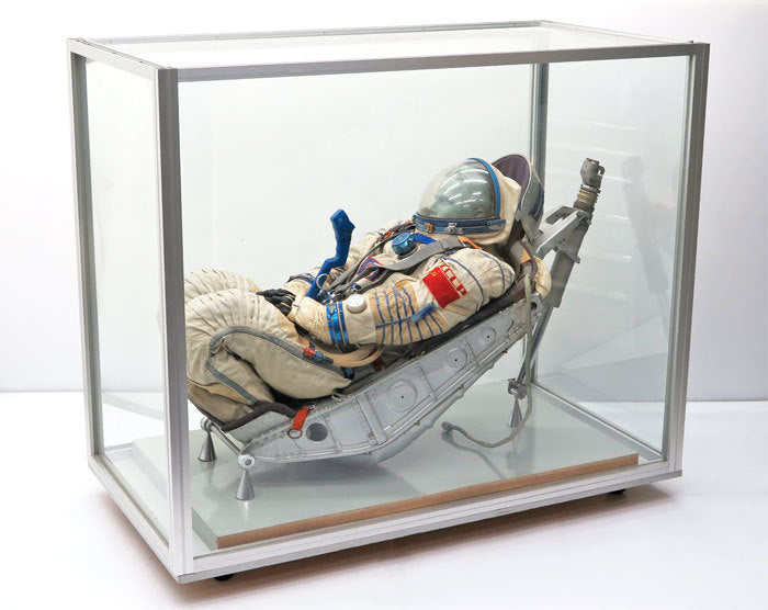 Authentic Soyuz Space Suit Sokol KV-2 + Kazbek Seat Museum Grade USSR Soviet Spaceflight Artifact Group Display Ready Large Cargo