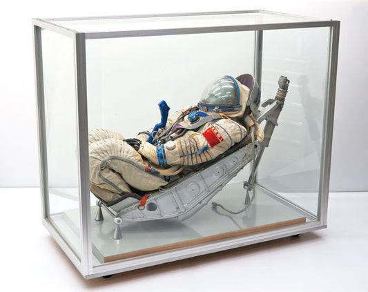 Authentic Soyuz Space Suit Sokol KV-2 + Kazbek Seat Museum Grade USSR Soviet Spaceflight Artifact Group Display Ready Large Cargo