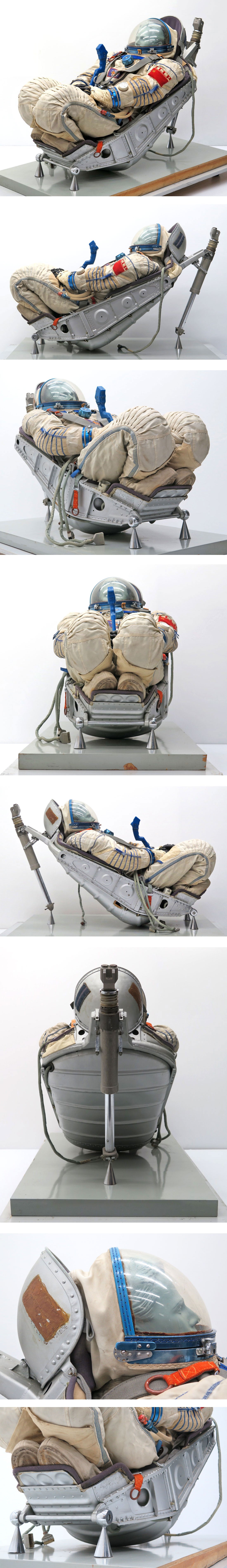 Authentic Soyuz Space Suit Sokol KV-2 + Kazbek Seat Museum Grade USSR Soviet Spaceflight Artifact Group Display Ready Large Cargo