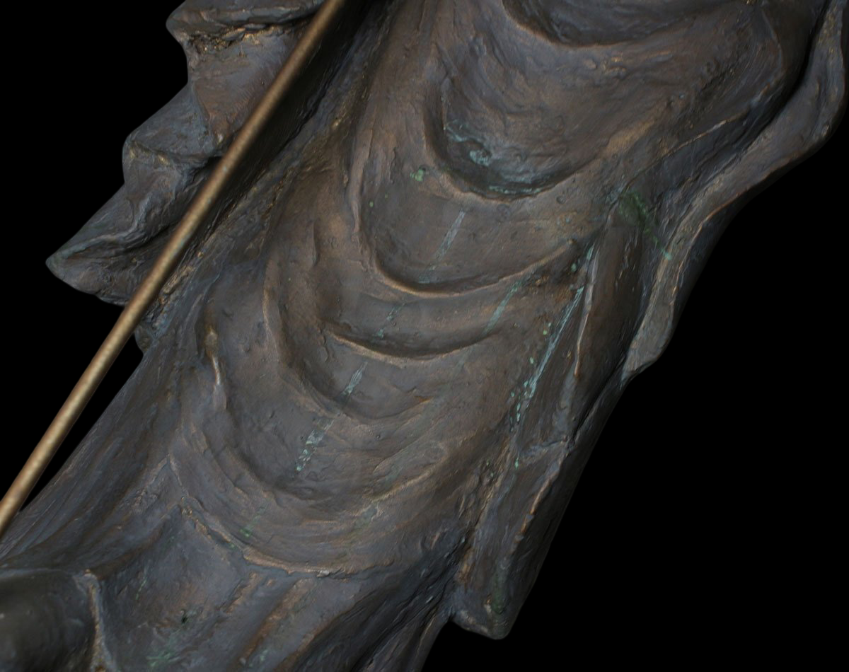 Exhibition Scale Jizo Bosatsu Bronze Figure — 81 cm Devotional Buddhist Sculpture