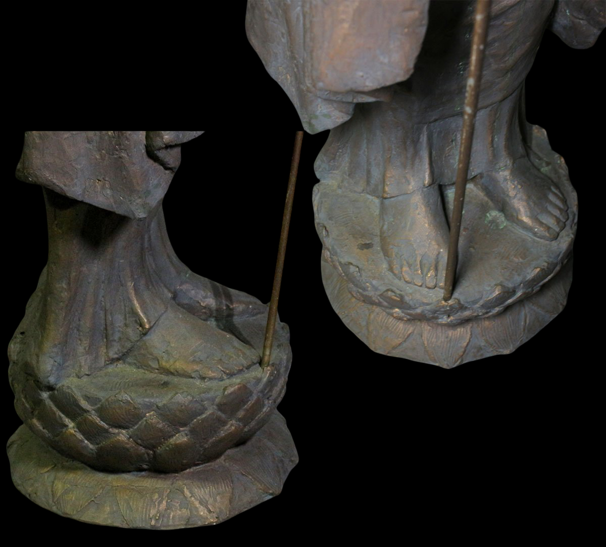 Exhibition Scale Jizo Bosatsu Bronze Figure — 81 cm Devotional Buddhist Sculpture