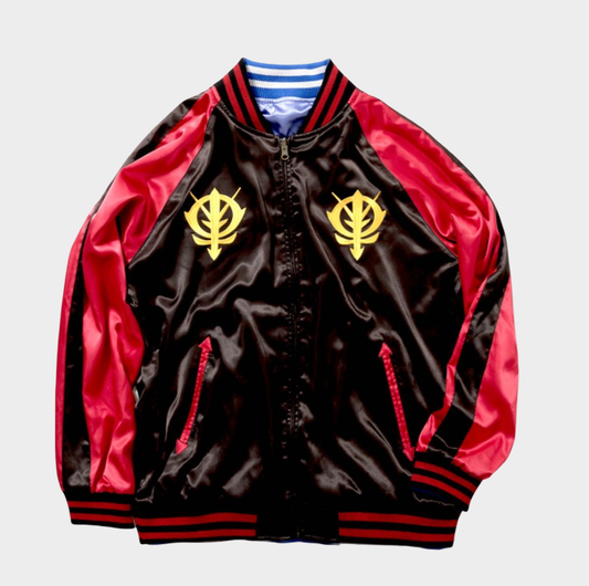 STRICT-G Gundam GQuuuuuuX RedGundam Sukajan Jacket — Reversible Satin Embroidery, Japan 2025