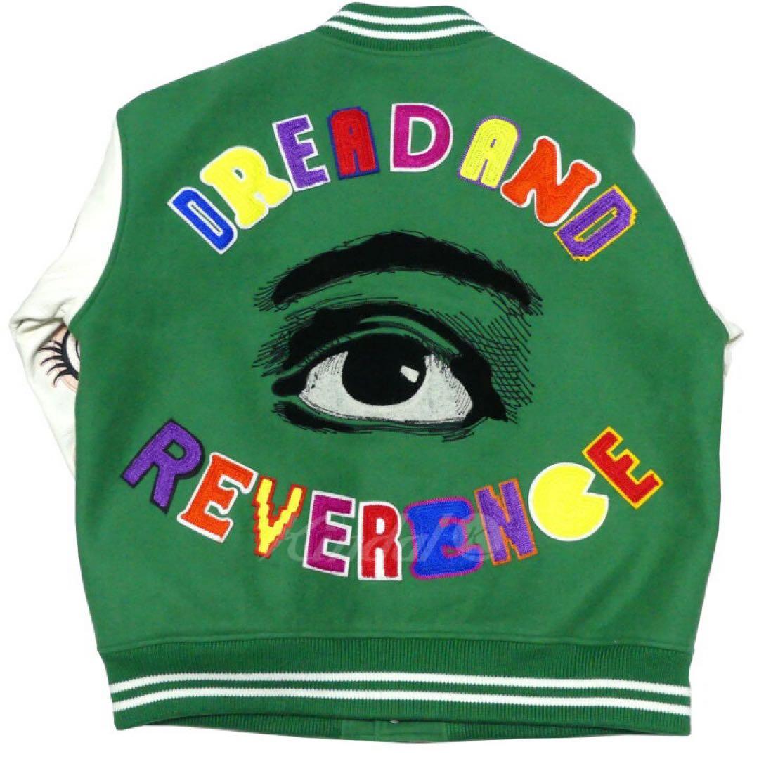 Saint Mxxxxxx x Takashi Murakami READYMADE Varsity Jacket Me Me Eyes Green Limited Edition Archive Piece