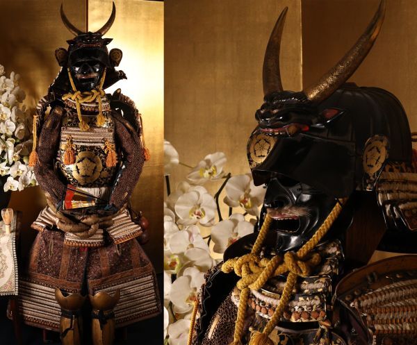 Samurai Armor Gusoku Full Standing Display with Maedate Helmet | Large-Scale Japanese Armor Set