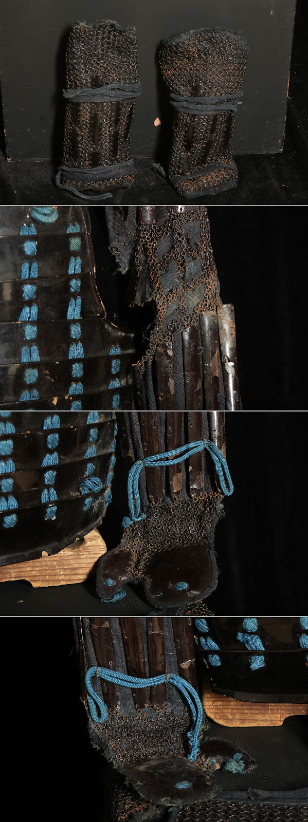 Samurai Yoroi Armor Kusari Bugu Kacchu Gusoku with Chainmail Hood | Edo Period Iron Defense Armor | Antique Japanese Martial Art