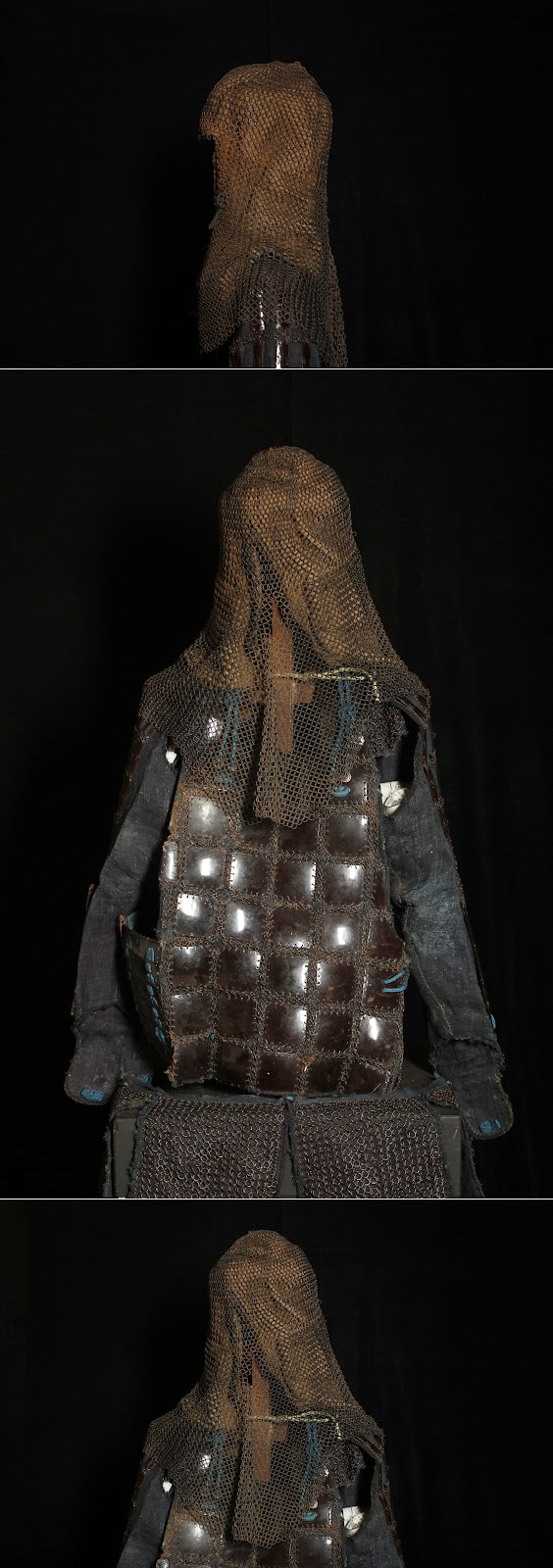 Samurai Yoroi Armor Kusari Bugu Kacchu Gusoku with Chainmail Hood | Edo Period Iron Defense Armor | Antique Japanese Martial Art