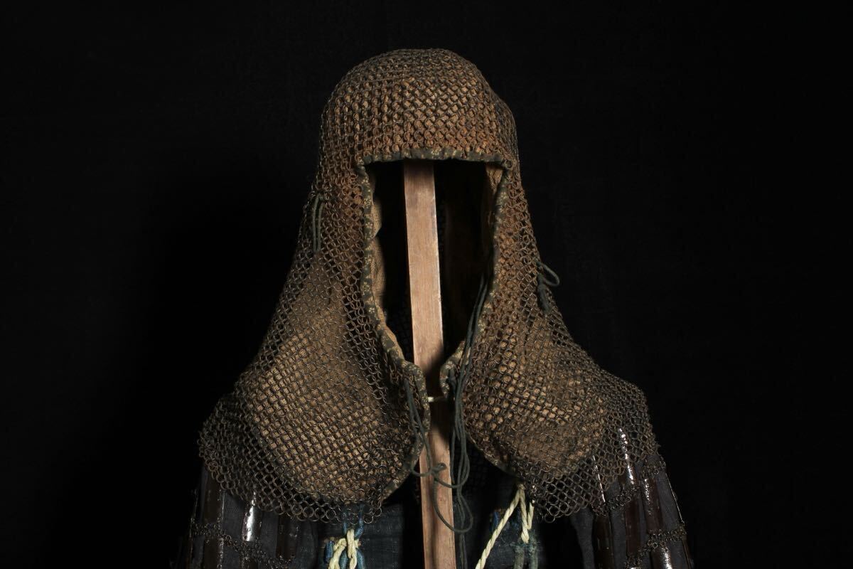 Samurai Yoroi Armor Kusari Bugu Kacchu Gusoku with Chainmail Hood | Edo Period Iron Defense Armor | Antique Japanese Martial Art