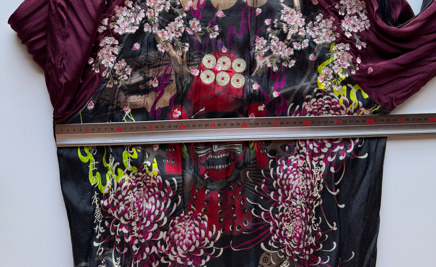 Miyabi Musubi Sanada Samurai Reversible Sukajan XL, Yukimura Six Coins Sakura Chrysanthemum Japanese Souvenir Jacket