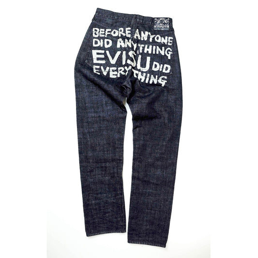 Vintage Evisu "Before Anyone Did Anything, EVISU Did Everything" Jeans | Made in Japan Selvedge Denim | Heritage Streetwear
