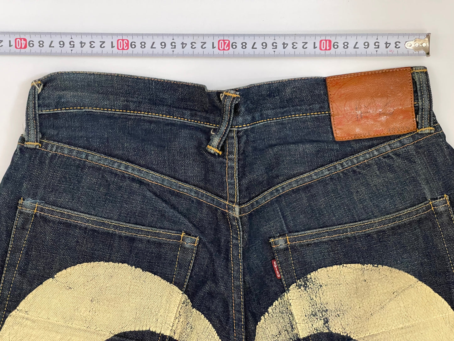 Vintage EVISU No. 2 Selvedge Jeans No. 1 Special Painted Seagull | Big Daicock Gold Gull | Made in Japan | W33