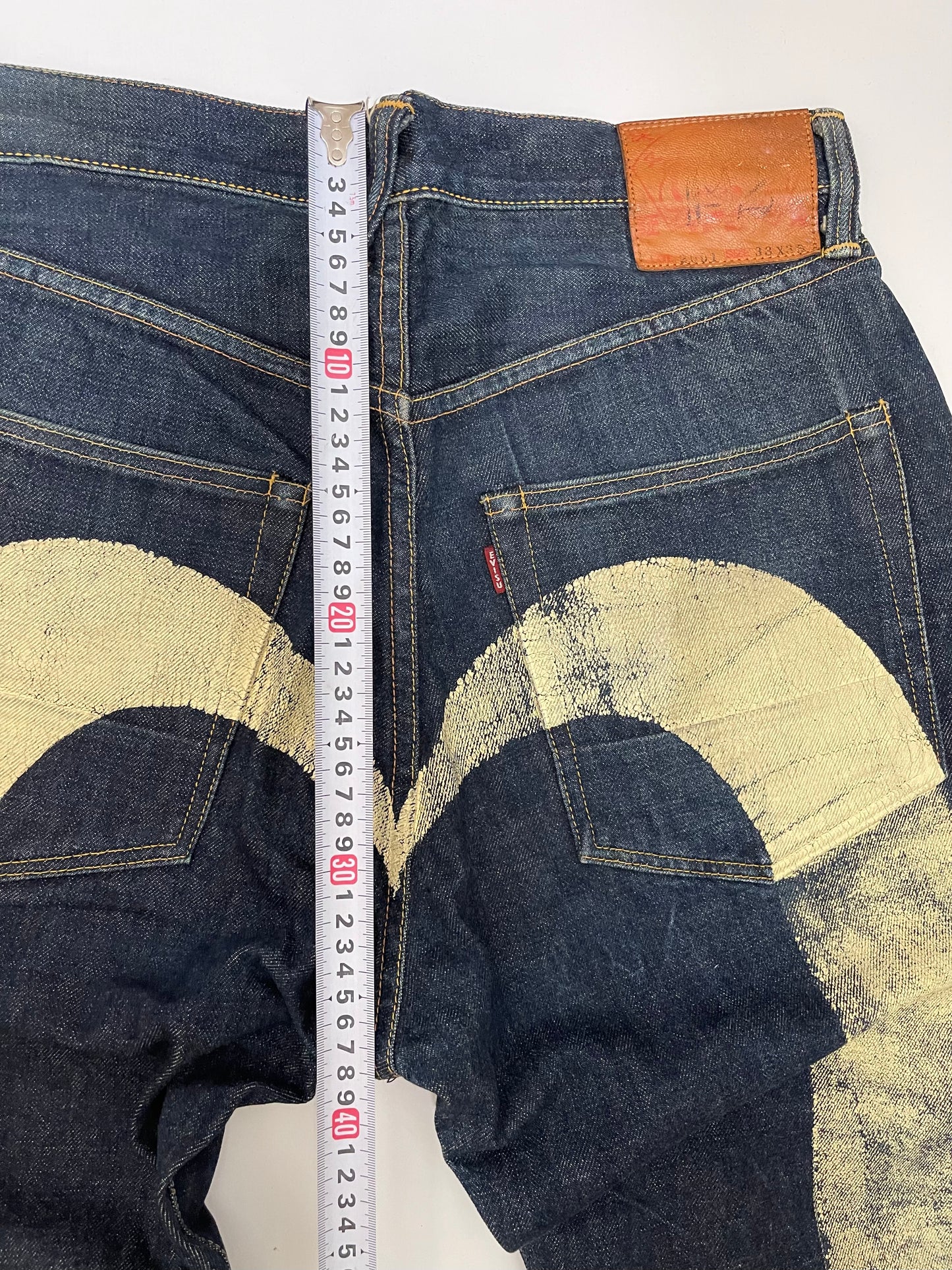 Vintage EVISU No. 2 Selvedge Jeans No. 1 Special Painted Seagull | Big Daicock Gold Gull | Made in Japan | W33