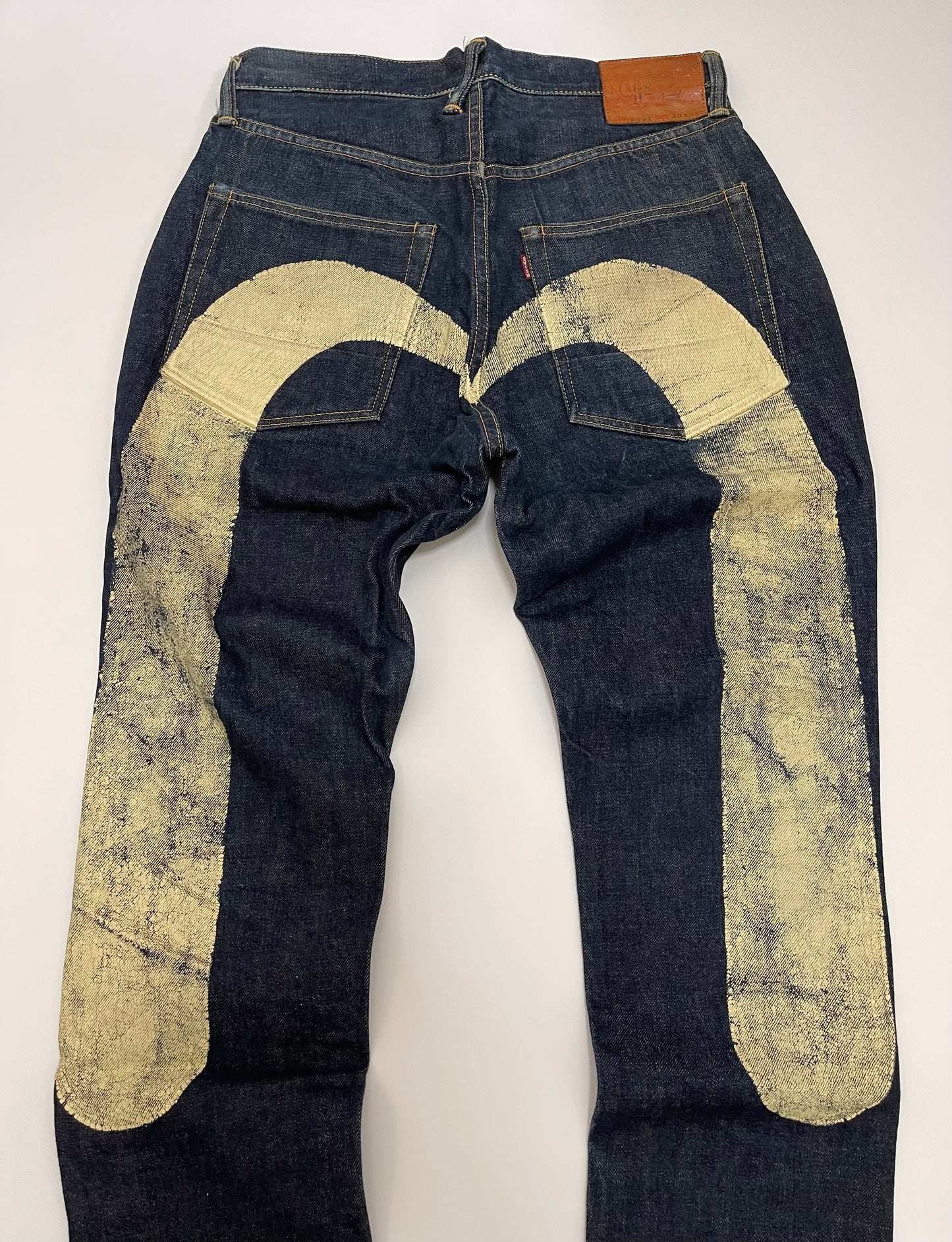 Vintage EVISU No. 2 Selvedge Jeans No. 1 Special Painted Seagull | Big Daicock Gold Gull | Made in Japan | W33