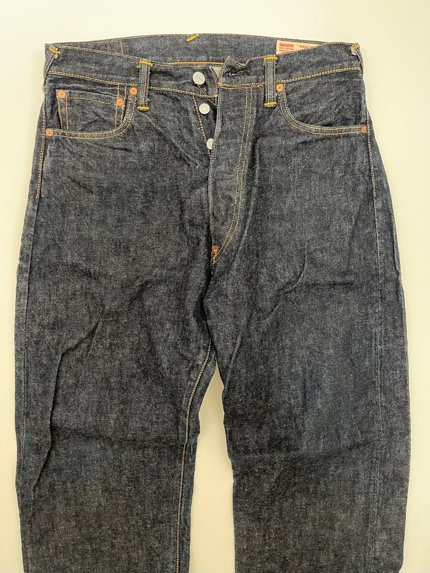 Vintage EVISU No. 2 Selvedge Jeans No. 1 Special Painted Seagull | Big Daicock Gold Gull | Made in Japan | W33