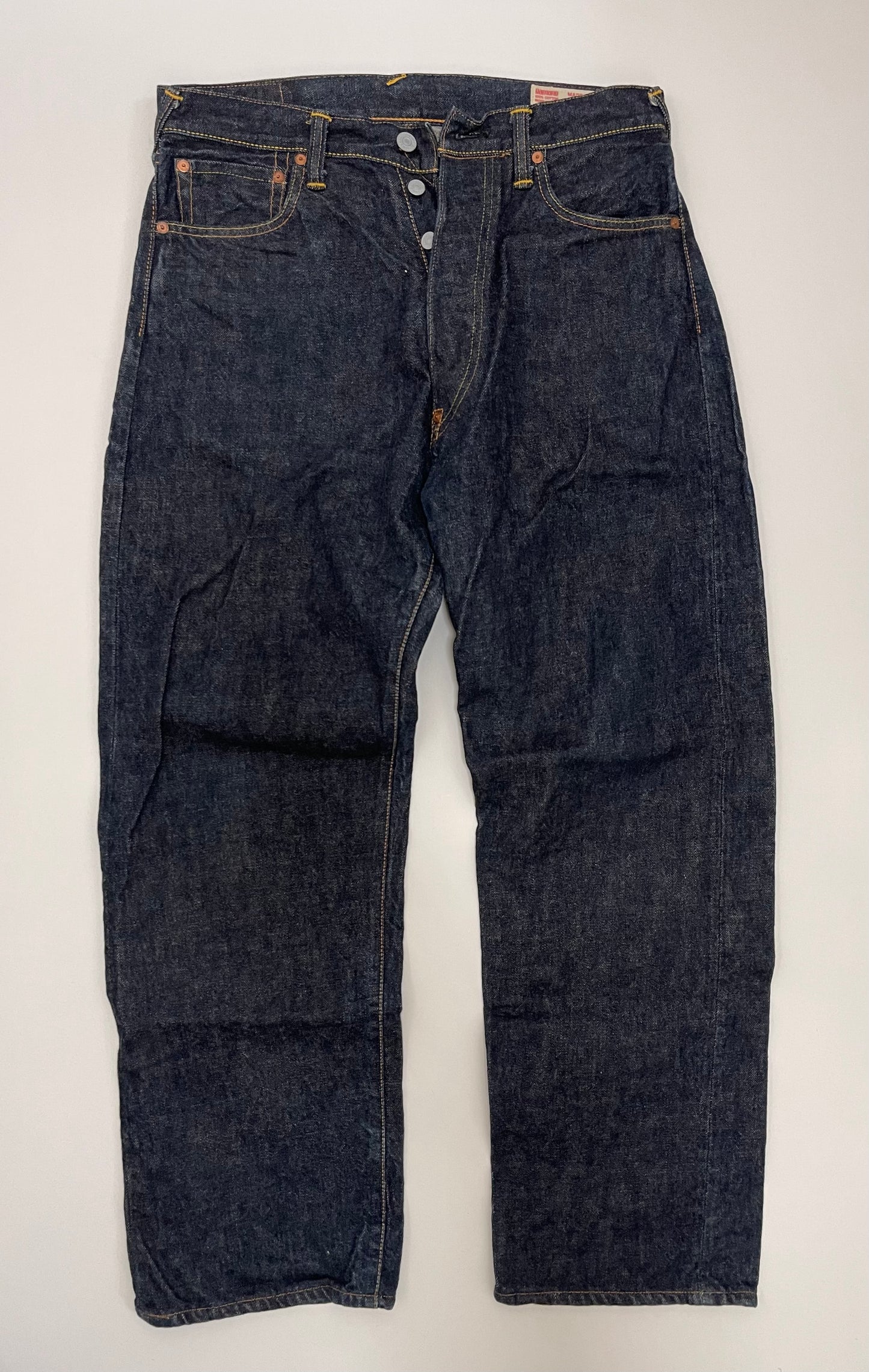 Vintage EVISU No. 2 Selvedge Jeans No. 1 Special Painted Seagull | Big Daicock Gold Gull | Made in Japan | W33
