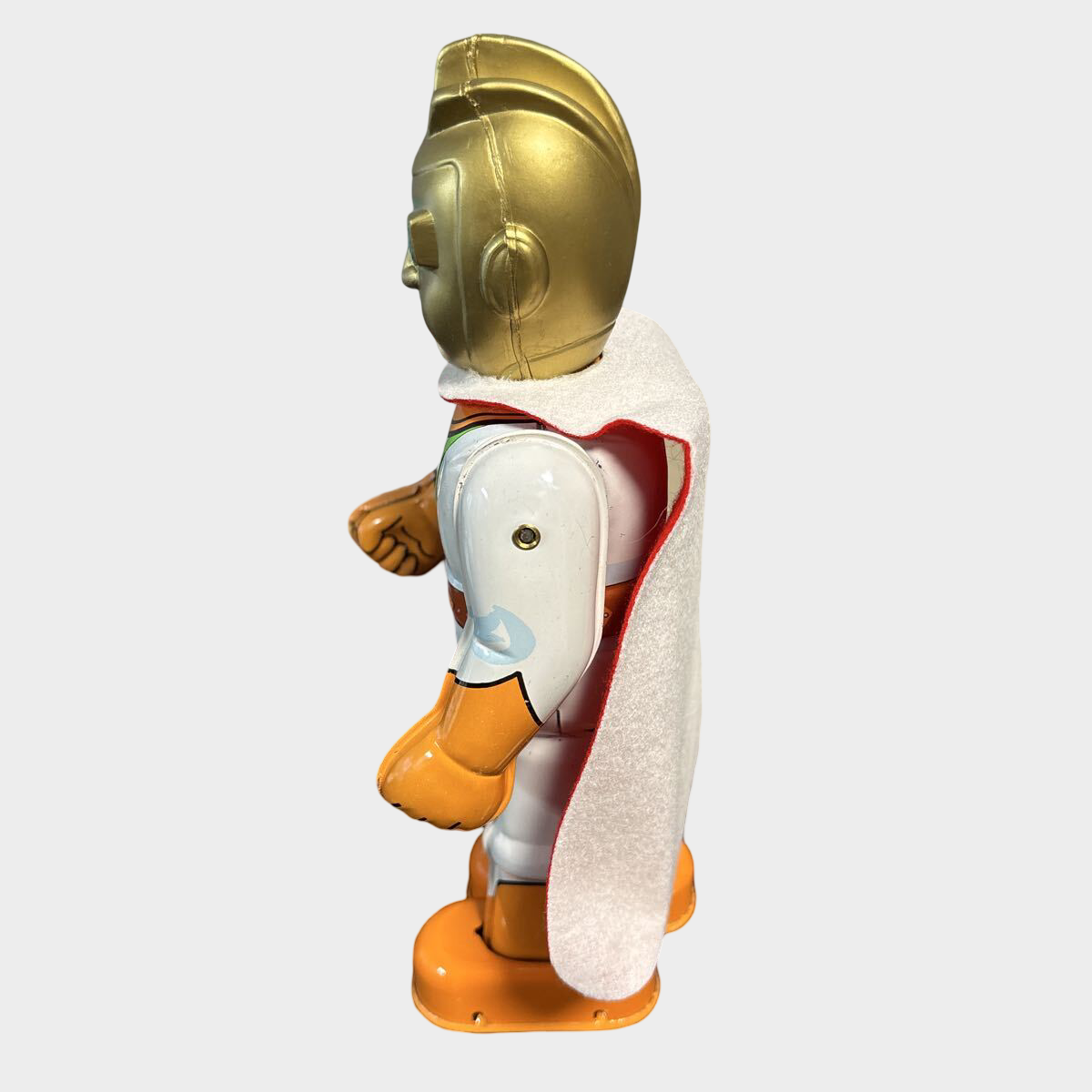 Shichiiro Kamen Tin Walking Figure — Japanese Mechanical Hero Toy