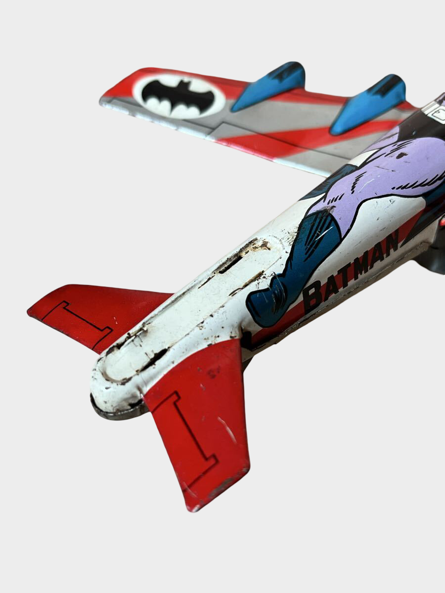 Showa Retro Japan Vintage Batman Tin Airplane Toy Japanese Aircraft DC Comics