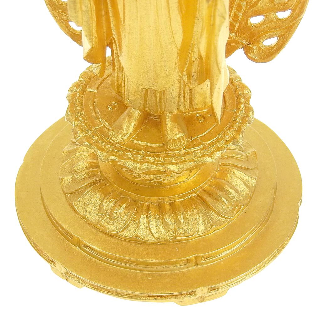 Solid K24 Yellow Gold Amida Buddha Statue — Radiant Halo Figure — High-Weight Collector-Grade Sacred Sculpture