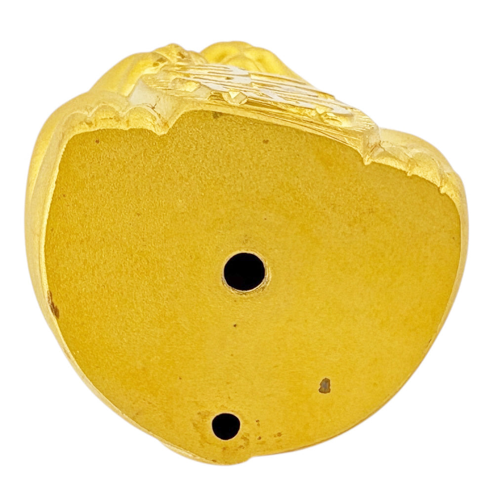 Solid K24 Japan Yellow Gold Maneki-Neko — Japanese Beckoning Cat Wealth Sculpture — Modern Collectible Gold Figure