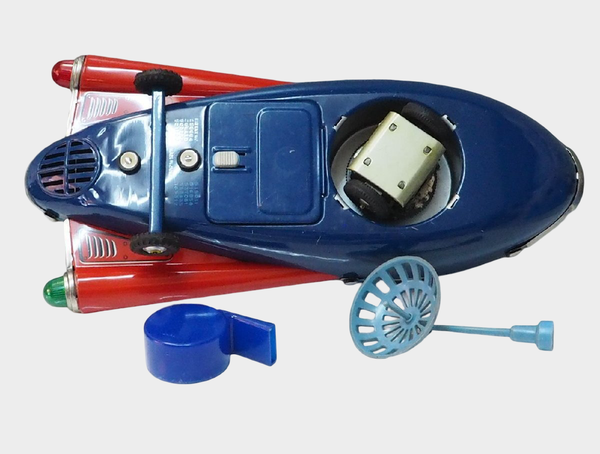 Rare Masudaya Sonicon Rocket Tin Spaceship Remote Control Space Toy Japan Vintage