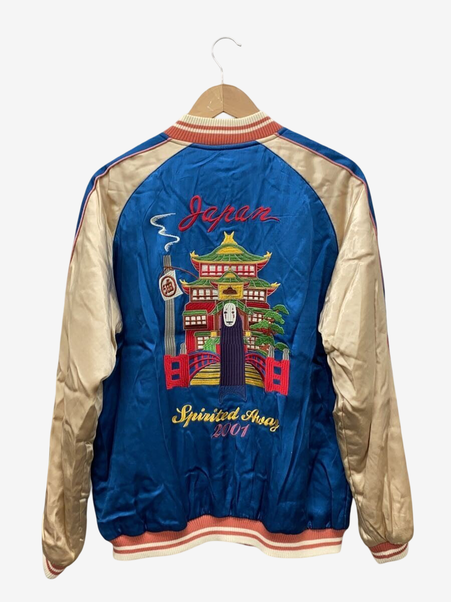 Spirited Away Sukajan Jacket Aburaya No Face GBL Early Model Embroidered Vintage Style Japan Anime Jacket