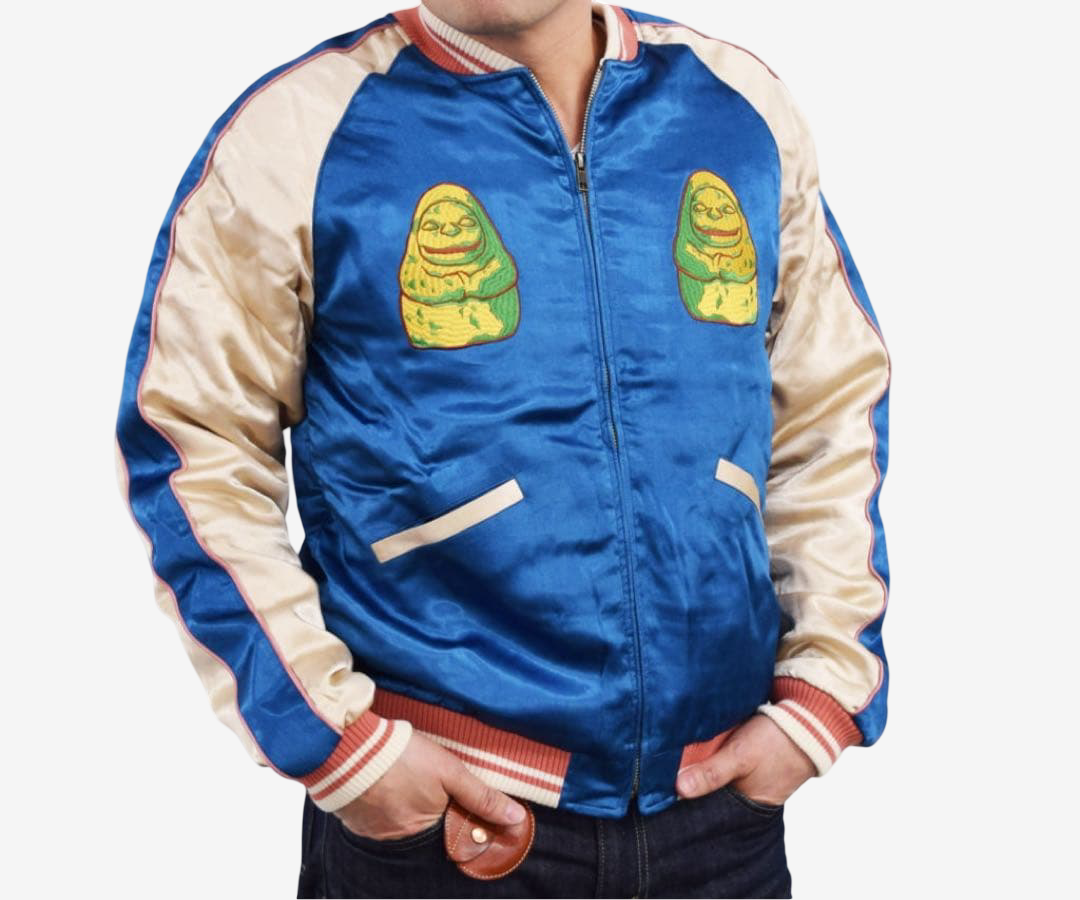 Spirited Away Sukajan Jacket Aburaya No Face GBL Early Model Embroidered Vintage Style Japan Anime Jacket