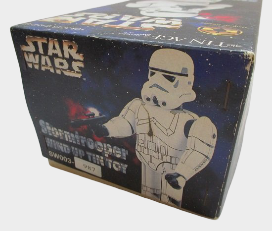 Star Wars Tin Age Stormtrooper Wind-Up Tinplate Figure  Osaka Tin Toy Museum Japan Licensed Collectible