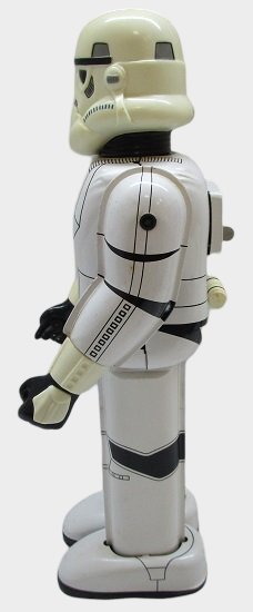 Star Wars Tin Age Stormtrooper Wind-Up Tinplate Figure  Osaka Tin Toy Museum Japan Licensed Collectible