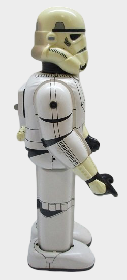 Star Wars Tin Age Stormtrooper Wind-Up Tinplate Figure  Osaka Tin Toy Museum Japan Licensed Collectible