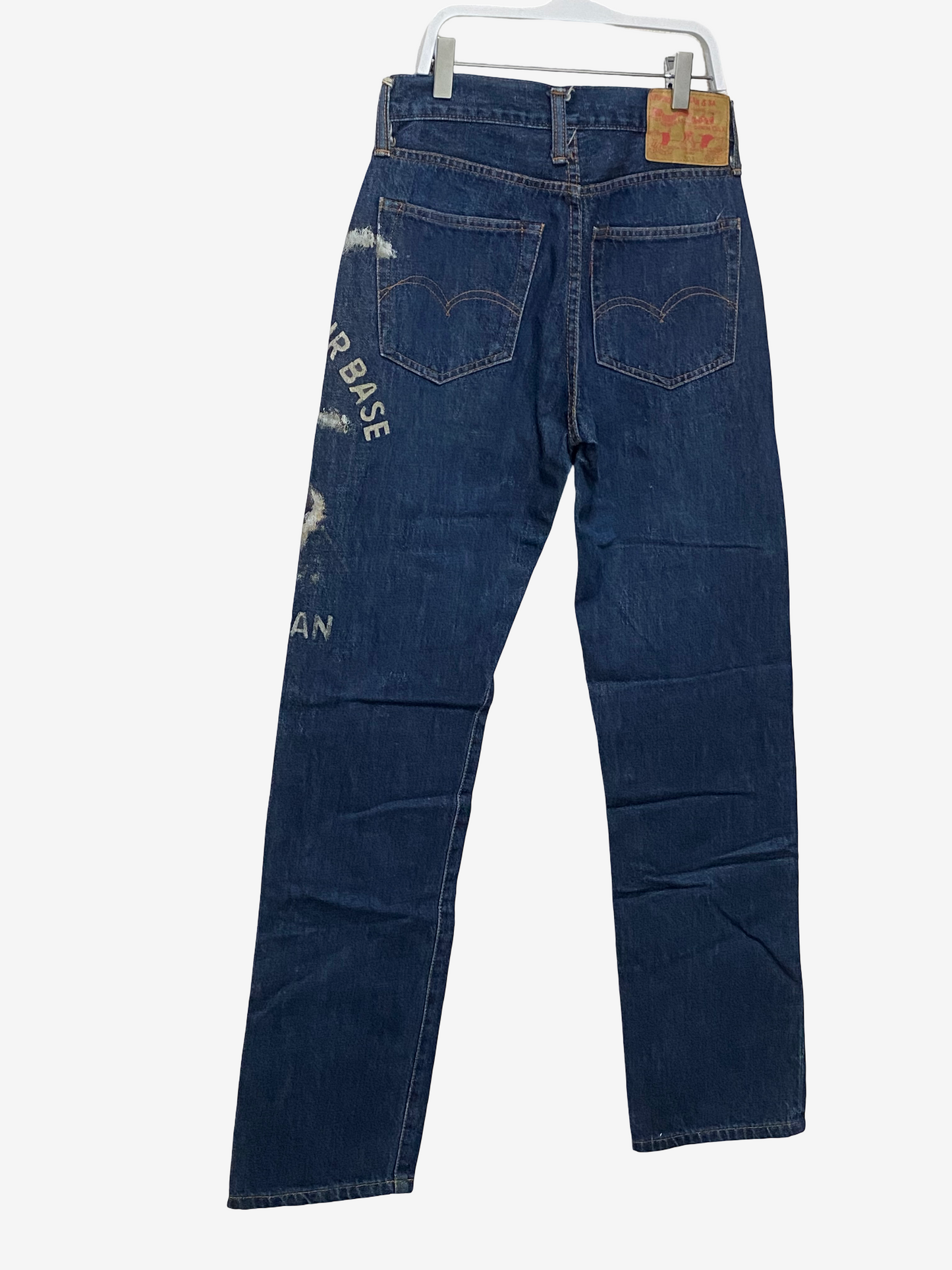 Rare Studio D’Artisan 303 Hand Painted Jeans W28 Japanese Denim Mount Fuji Osaka Pig Art Straight Leg Vintage Workwear