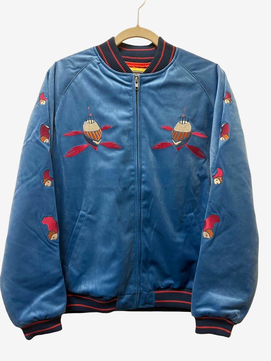 Studio Ghibli Ponyo Sukajan Jacket GBL Embroidered Bomber XL Blue Ocean 2008 Anime Japan Rare Collector Piece