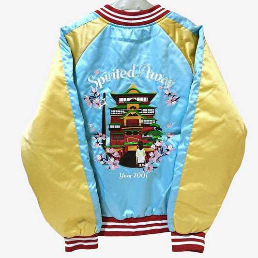 GBL Spirited Away Sukajan Jacket Studio Ghibli Bathhouse Embroidered Jacket Vintage Style Japan Anime Souvenir Jacket
