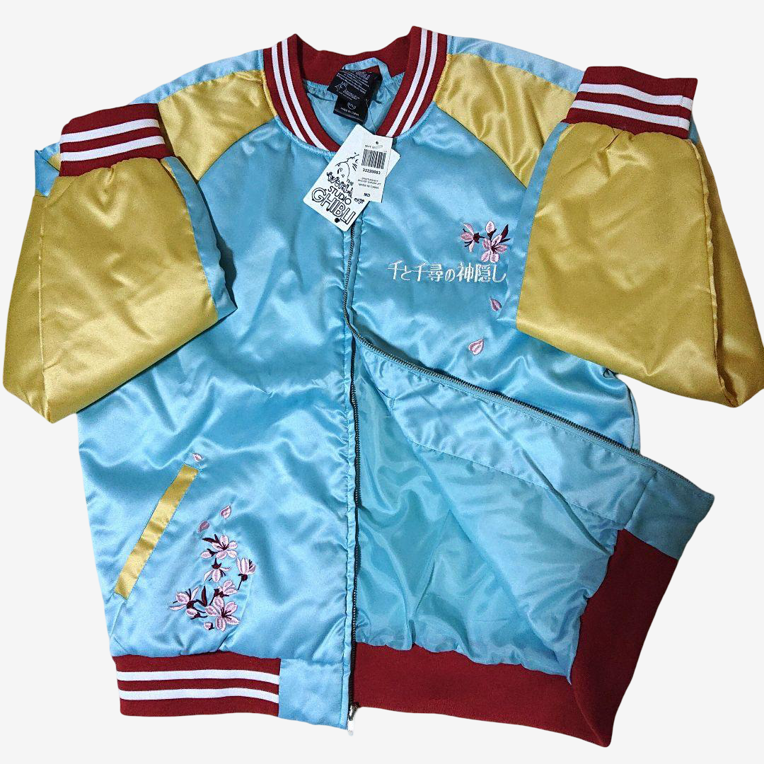 GBL Spirited Away Sukajan Jacket Studio Ghibli Bathhouse Embroidered Jacket Vintage Style Japan Anime Souvenir Jacket