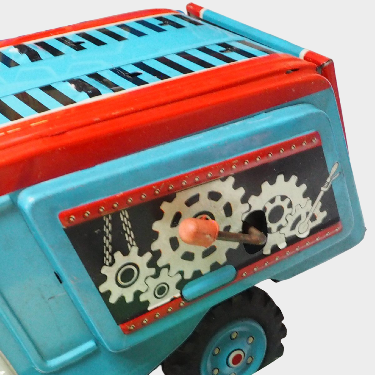T.N. Nomura All New Auto Carrier Tin Truck with Box — Showa Japanese Transporter Set
