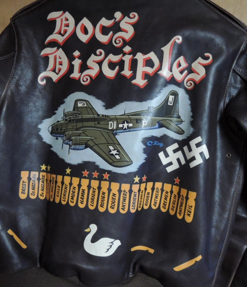 THE FEW A-2 Flight Jacket Doc’s Disciples Size 36 Custom King Full Custom Horsehide WWII Style Leather Jacket