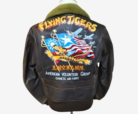 THE FEW M-422A Flying Tigers Jacket Edmund T Church Custom Goat Skin Pinup WWII AVG USN Flight Jacket NZ Made Size 40
