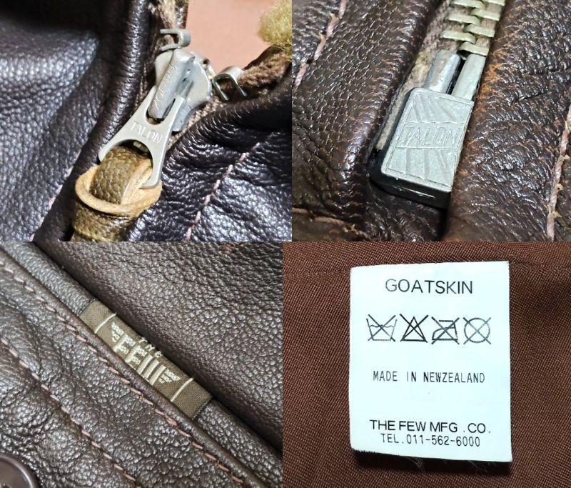 THE FEW M-422A Flying Tigers Jacket Edmund T Church Custom Goat Skin Pinup WWII AVG USN Flight Jacket NZ Made Size 40