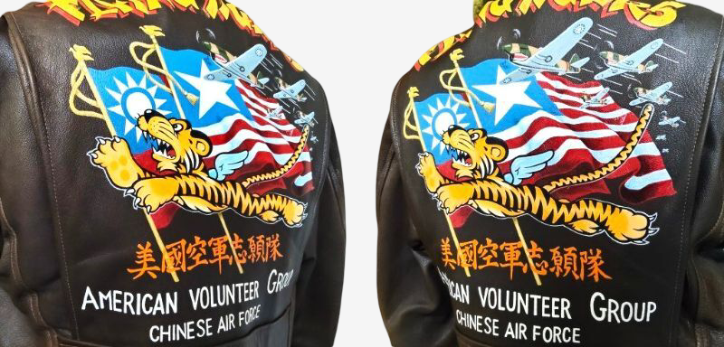 THE FEW M-422A Flying Tigers Jacket Edmund T Church Custom Goat Skin Pinup WWII AVG USN Flight Jacket NZ Made Size 40