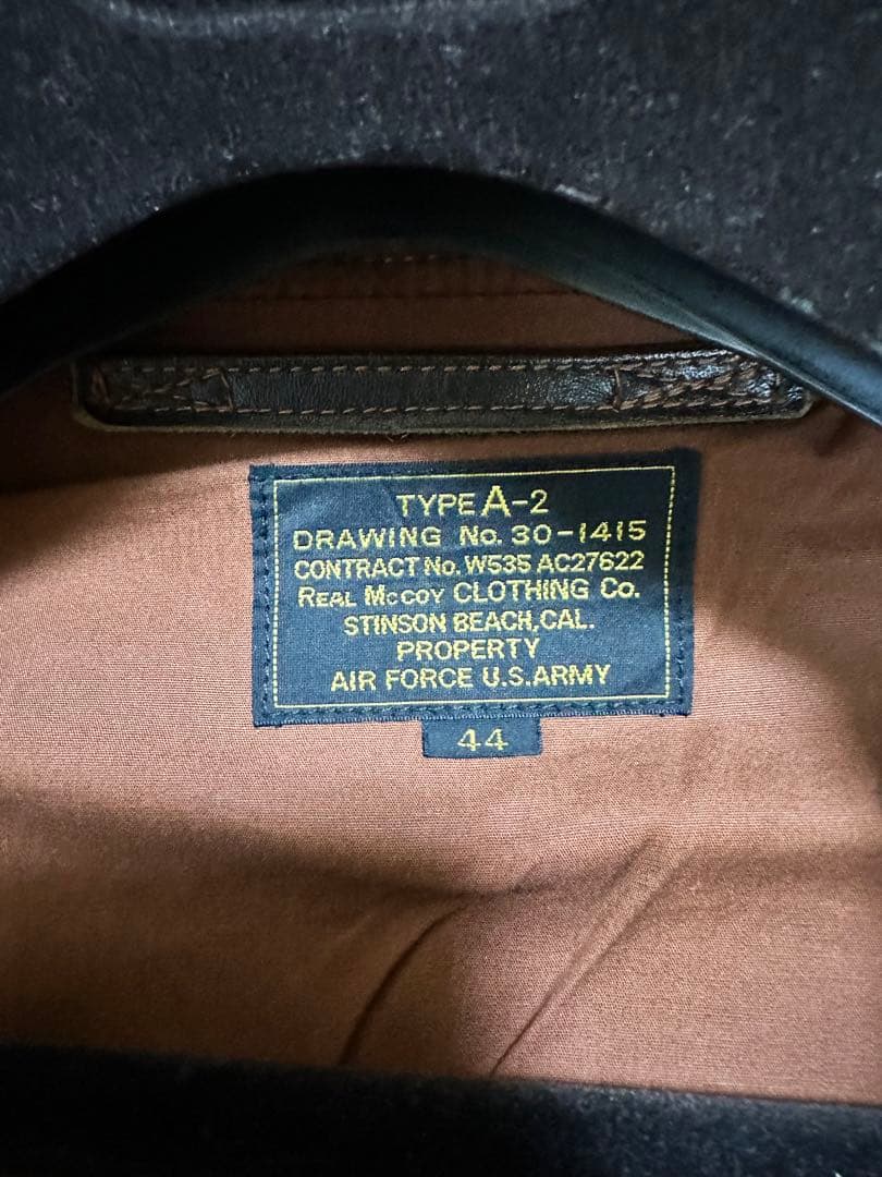 THE REAL McCOY’S A-2 Flight Jacket Hiroshi Okamoto Hand Painted Mickey of Mars Art Piece