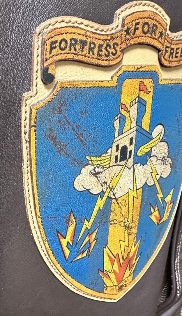THE REAL McCOY’S A-2 Flight Jacket Hiroshi Okamoto Hand Painted Mickey of Mars Art Piece