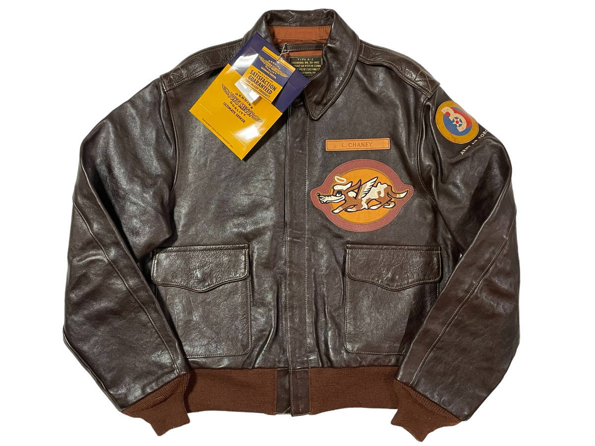 TOYS McCOY A-2 Tail Wind Rough Wear Flight Jacket Size 36 Pin-Up Nose Art Horsehide Military Grail