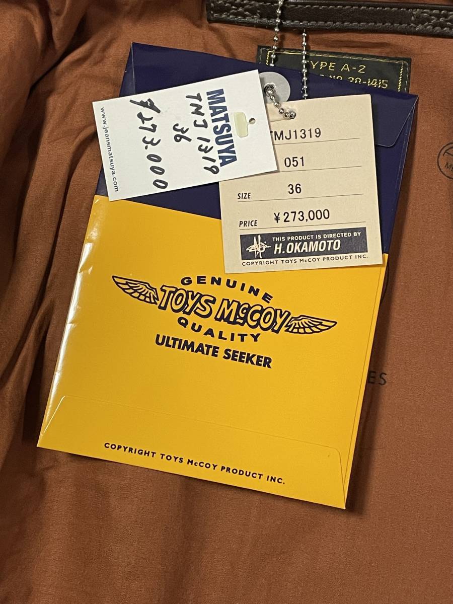 TOYS McCOY A-2 Tail Wind Rough Wear Flight Jacket Size 36 Pin-Up Nose Art Horsehide Military Grail