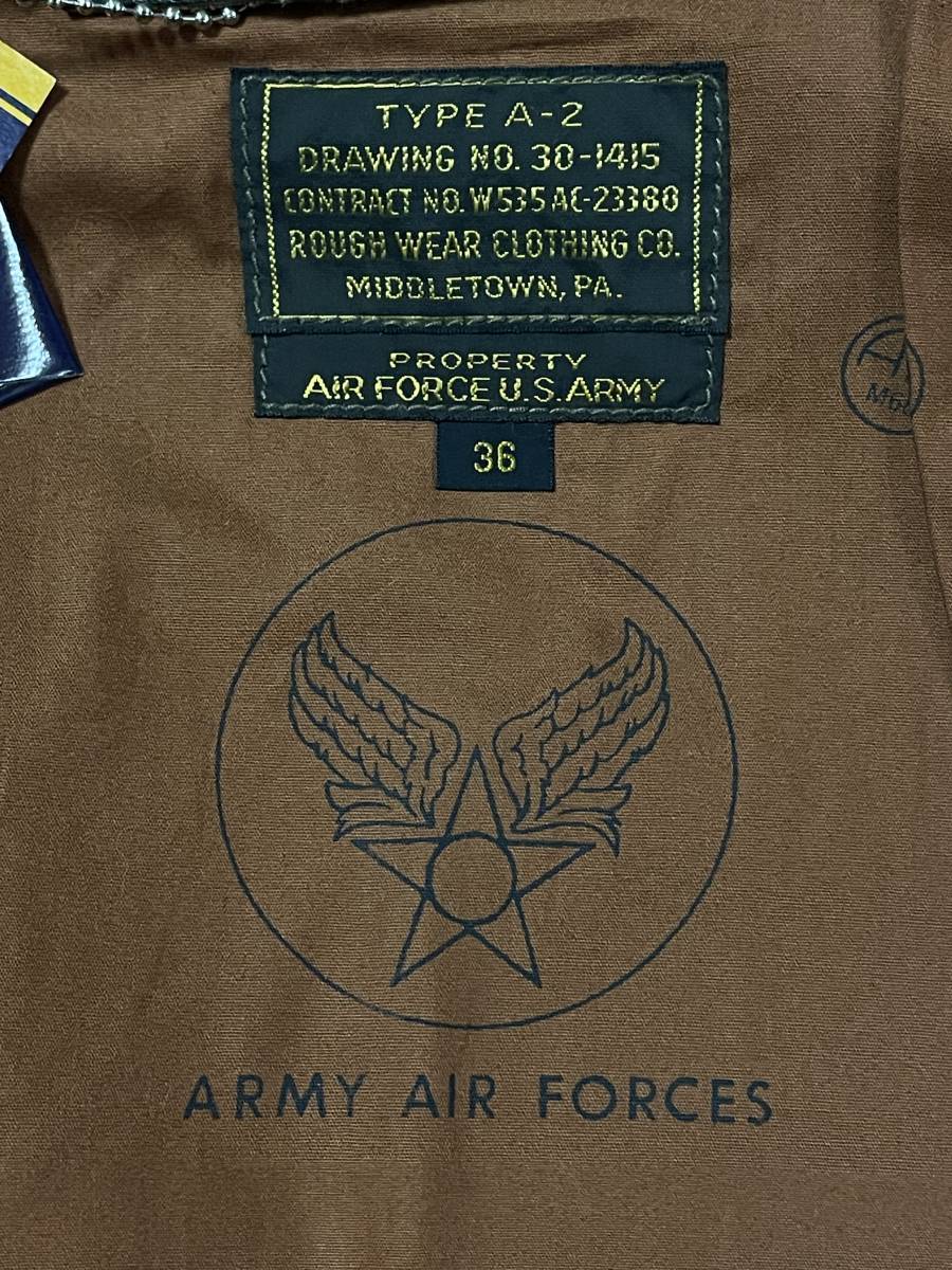 TOYS McCOY A-2 Tail Wind Rough Wear Flight Jacket Size 36 Pin-Up Nose Art Horsehide Military Grail