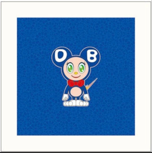 Takashi Murakami DOB Blue 2020 Lithograph Signed Rare Minimalist Print